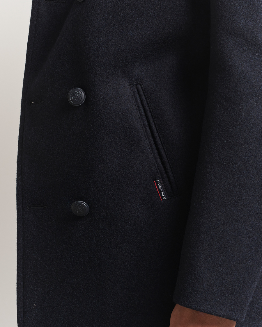 Homme | Manteaux Et Vestes | Armor-lux | Kermor Wool Peacoat Navy 46