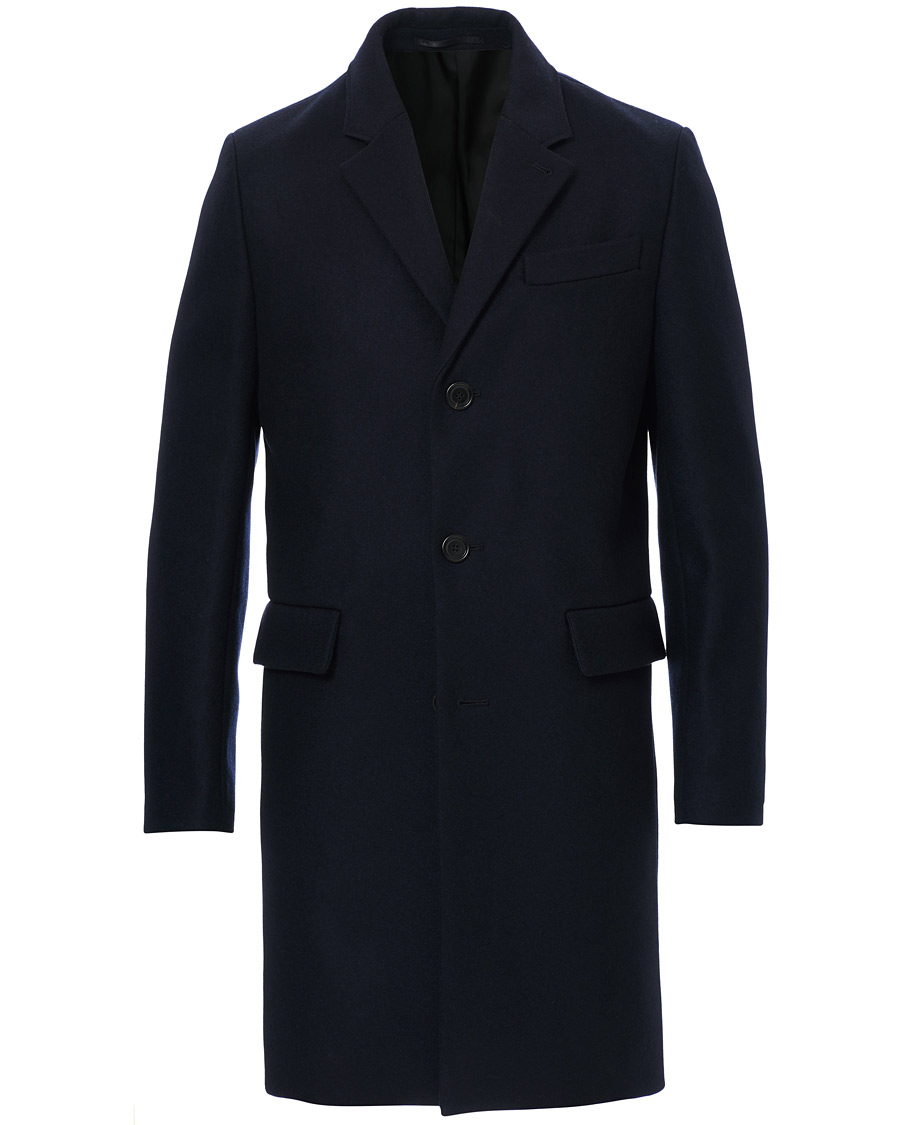 Homme | Manteaux Et Vestes | Filippa K | Rhine Recycled Melton Wool Coat Navy