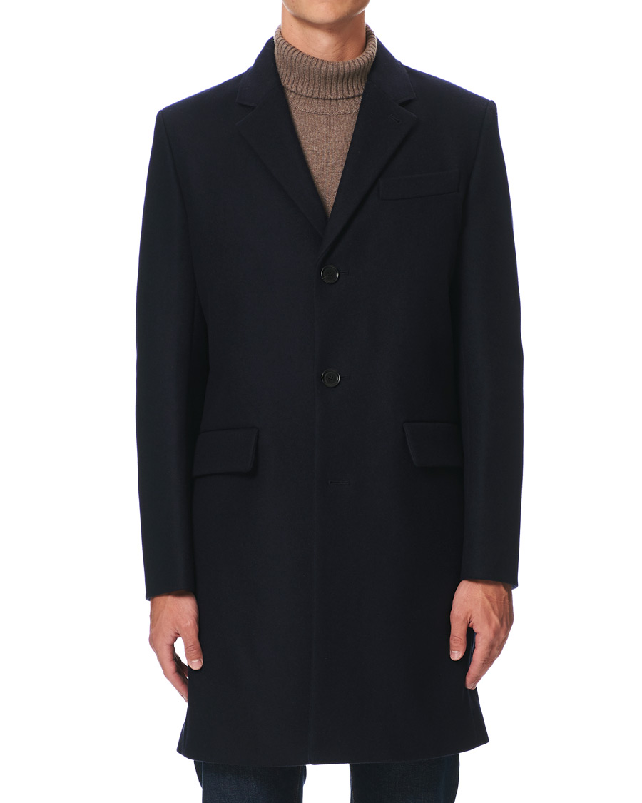 Homme | Manteaux Et Vestes | Filippa K | Rhine Recycled Melton Wool Coat Navy