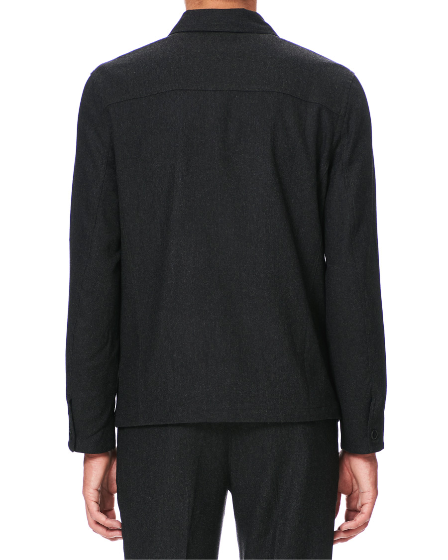 Homme | Chemises | Filippa K | Louis Flannel Jacket Dark Grey Melange