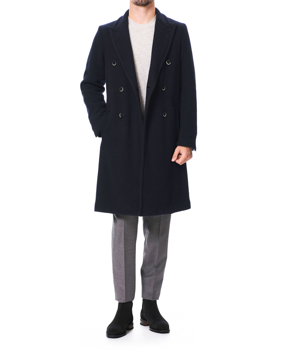 Homme | Manteaux Et Vestes | Barena | Soft Double Breasted Wool Coat Navy