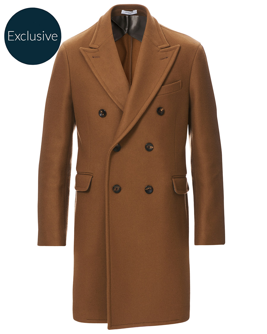 Homme | Manteaux Et Vestes | Boglioli | Double Breasted Wool Coat Brown