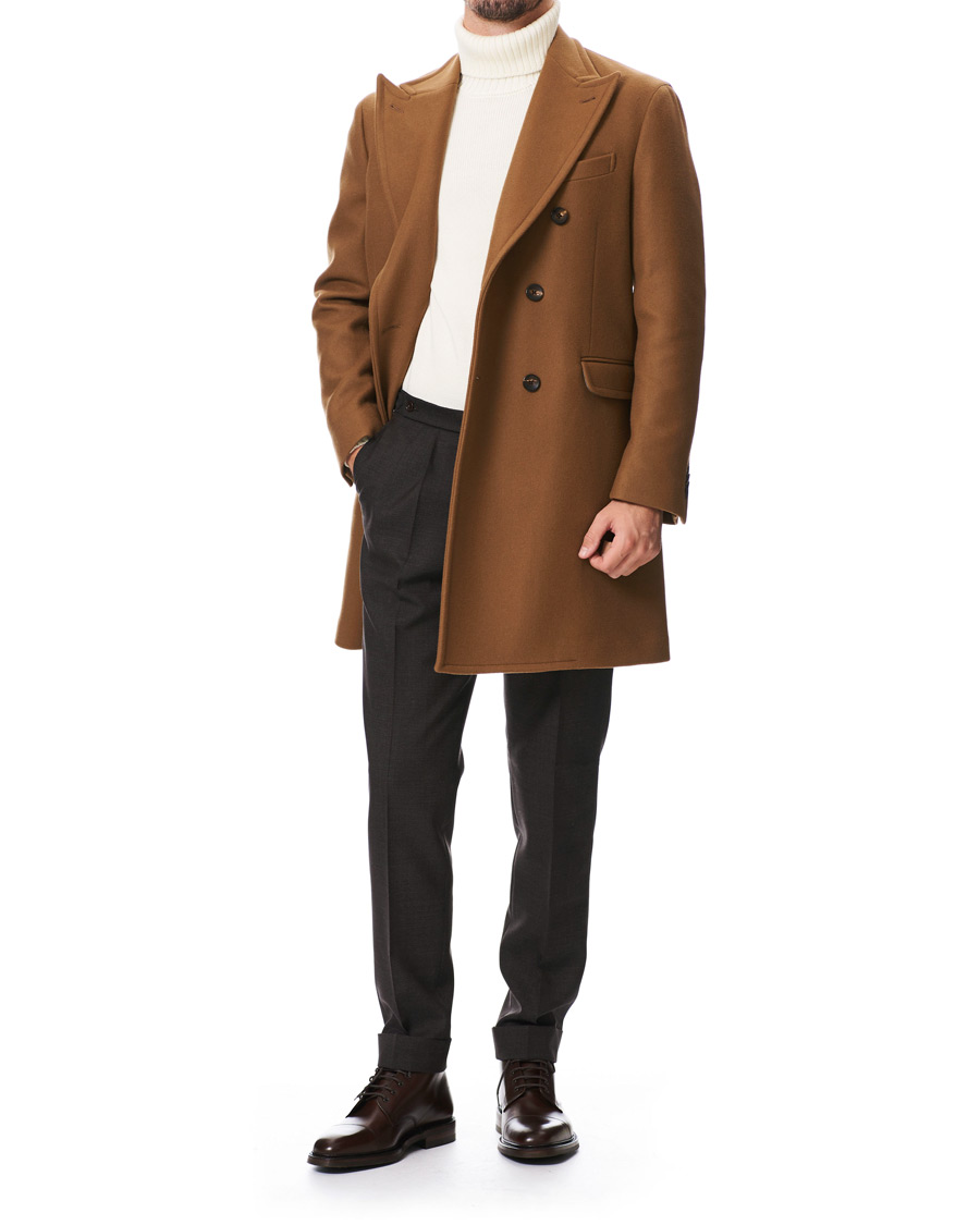 Homme | Manteaux Et Vestes | Boglioli | Double Breasted Wool Coat Brown