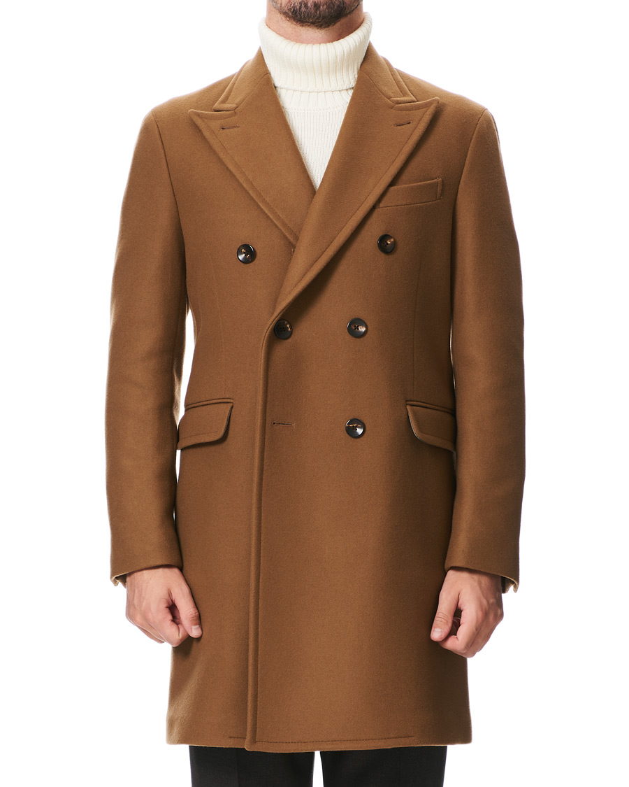 Homme | Manteaux Et Vestes | Boglioli | Double Breasted Wool Coat Brown