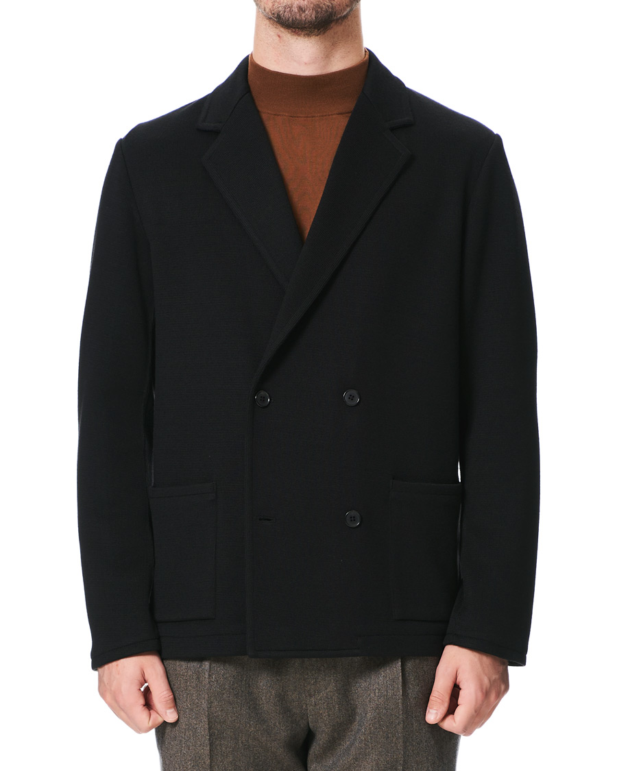 Homme | Blazers | Camoshita | Knitted Cardigan Blazer Navy
