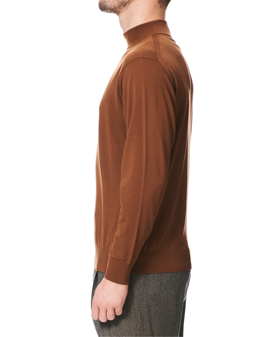 Homme | Pulls Et Tricots | Camoshita | Mock Neck Pullover Rust Brown
