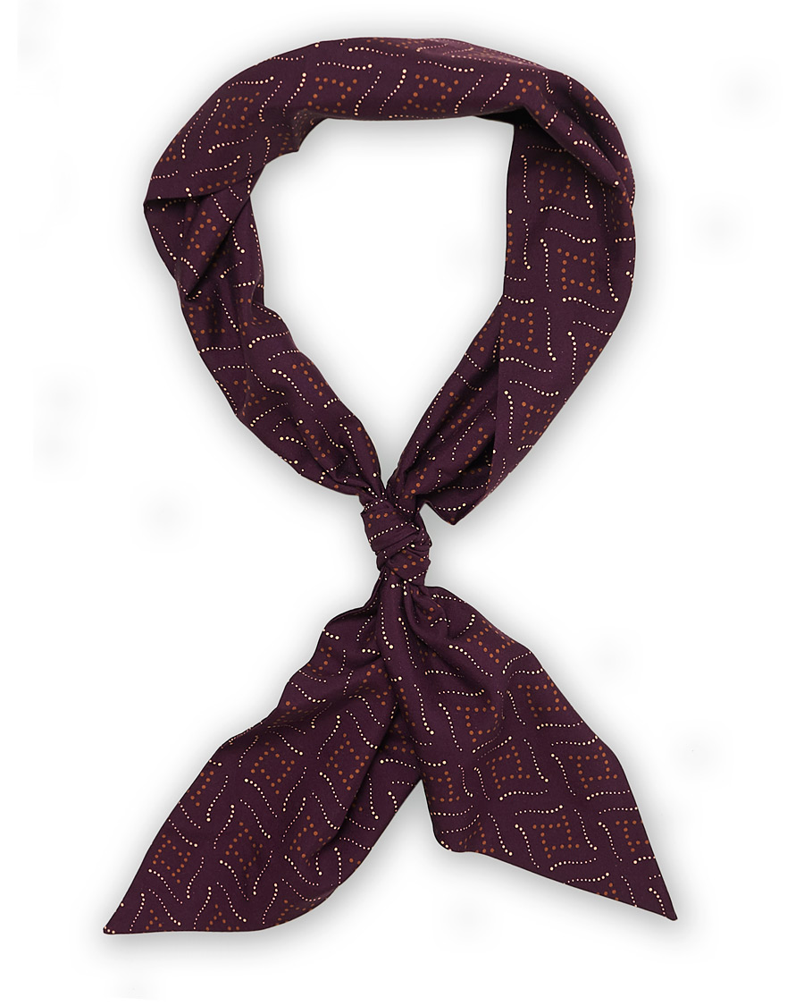 Homme | Camoshita Vintage Print Silk Scarf Burgundy | Camoshita | Vintage Print Silk Scarf Burgundy