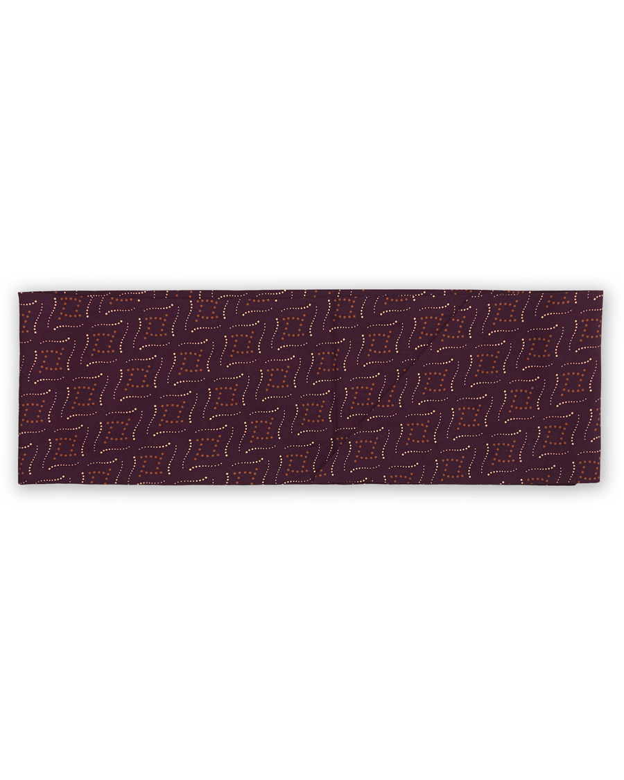 Homme | Camoshita Vintage Print Silk Scarf Burgundy | Camoshita | Vintage Print Silk Scarf Burgundy