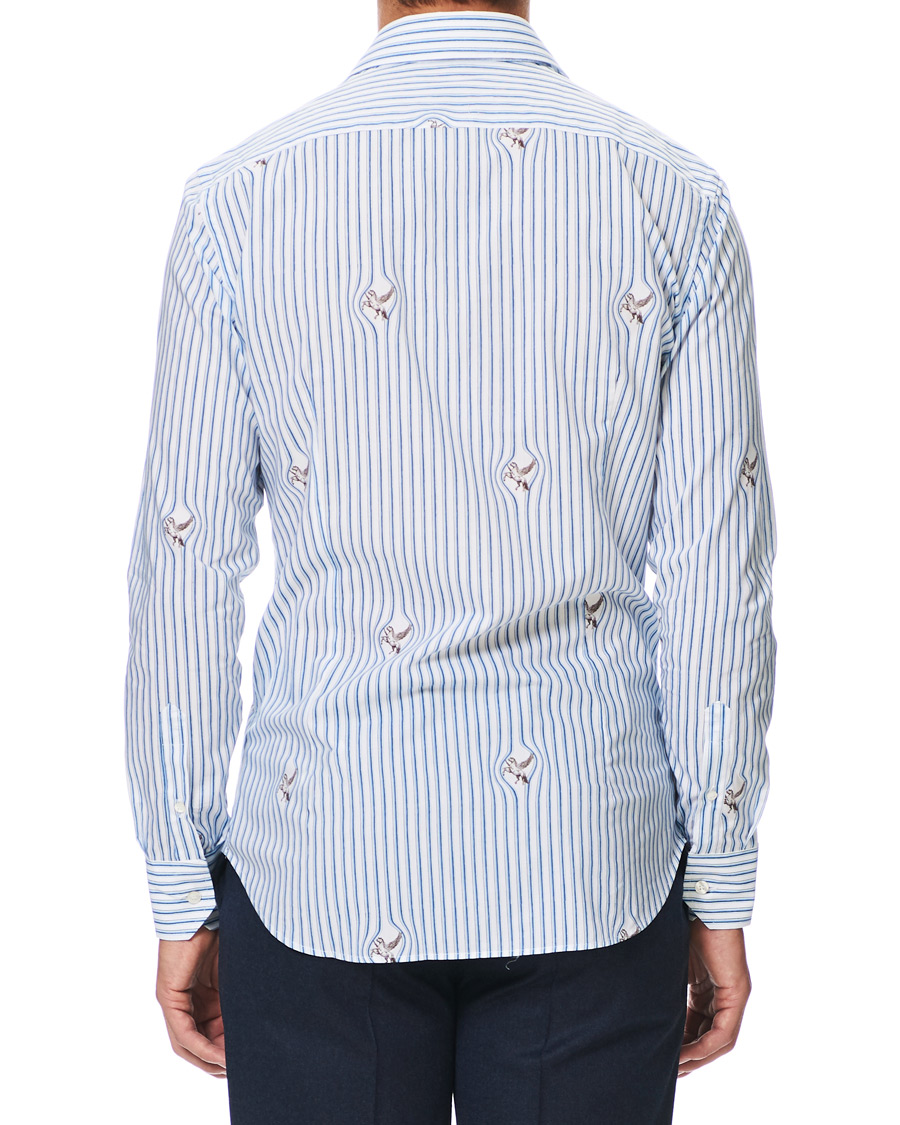 Homme | Chemises | Etro | Mercurio Pegasus Stripe Shirt White/Blue