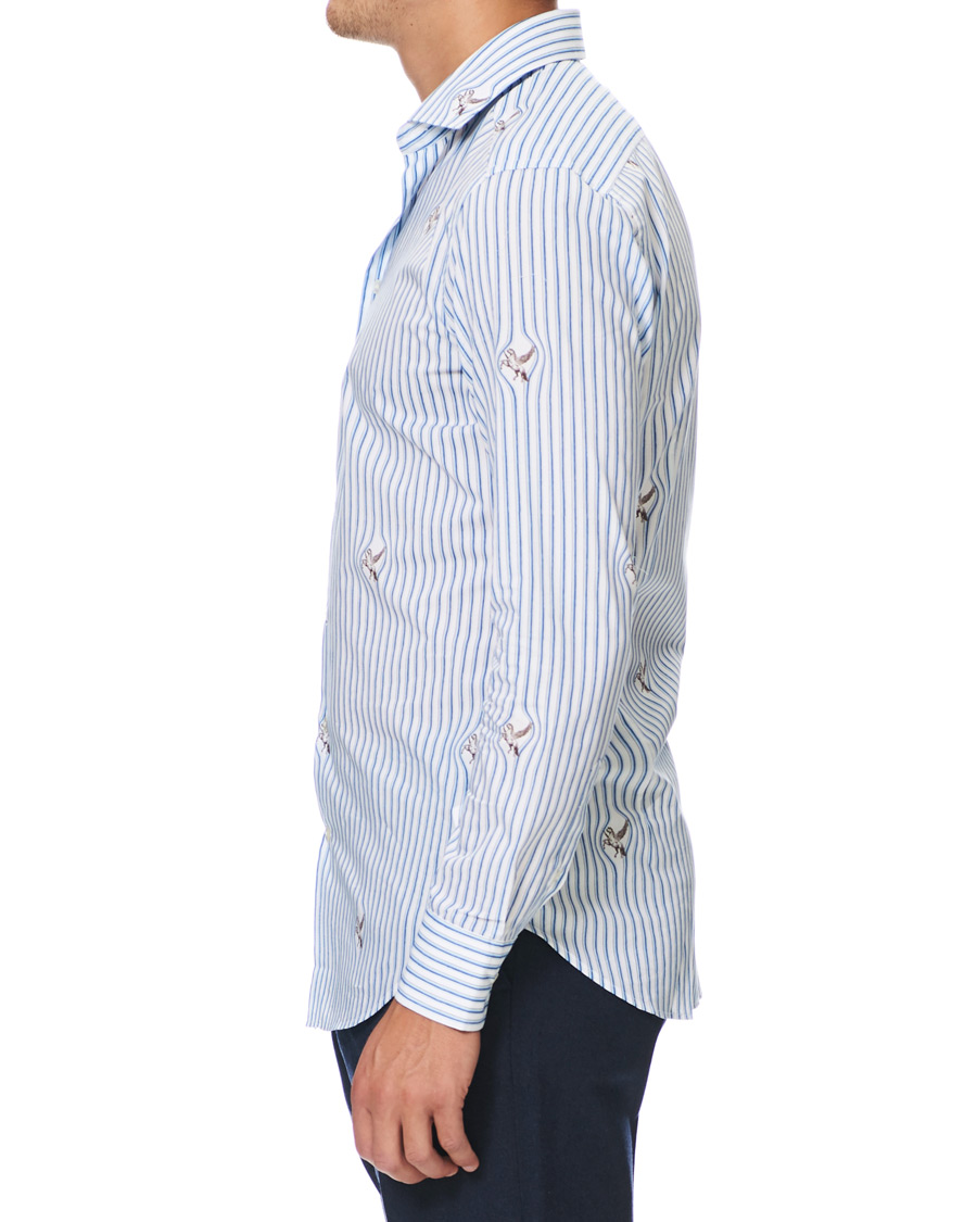 Homme | Chemises | Etro | Mercurio Pegasus Stripe Shirt White/Blue