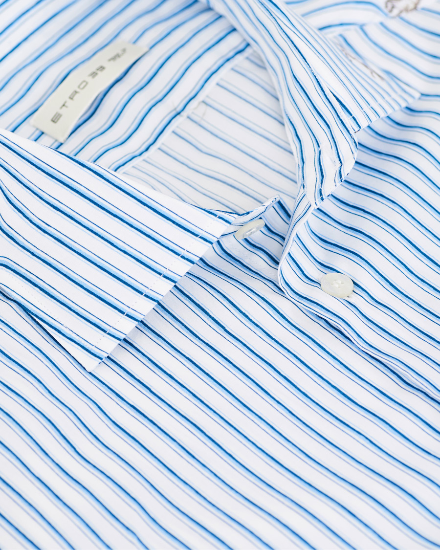 Homme | Chemises | Etro | Mercurio Pegasus Stripe Shirt White/Blue