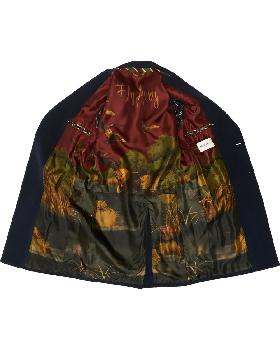 Homme | Manteaux Et Vestes | Etro | Cashmere Blend Wool Coat Navy