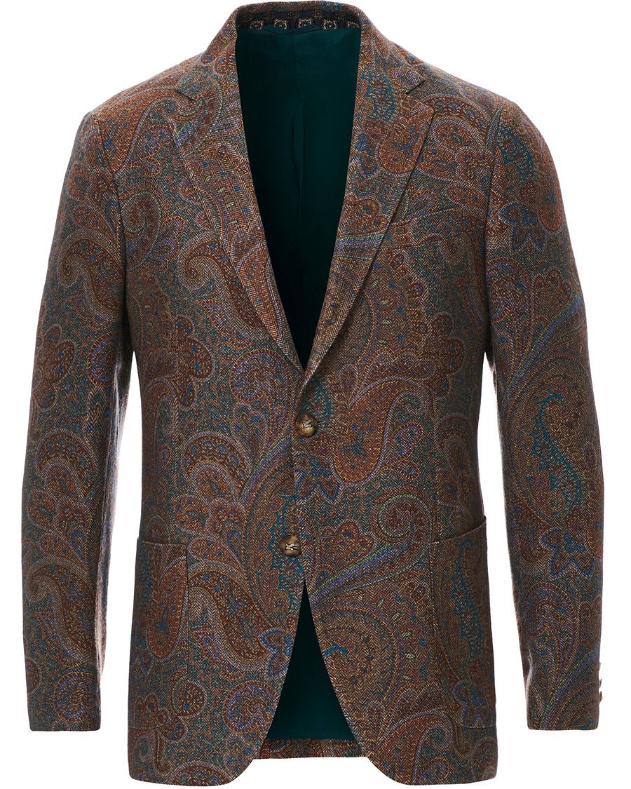 Heren | Blazers | Etro | Cashmere Paisley Blazer Brown