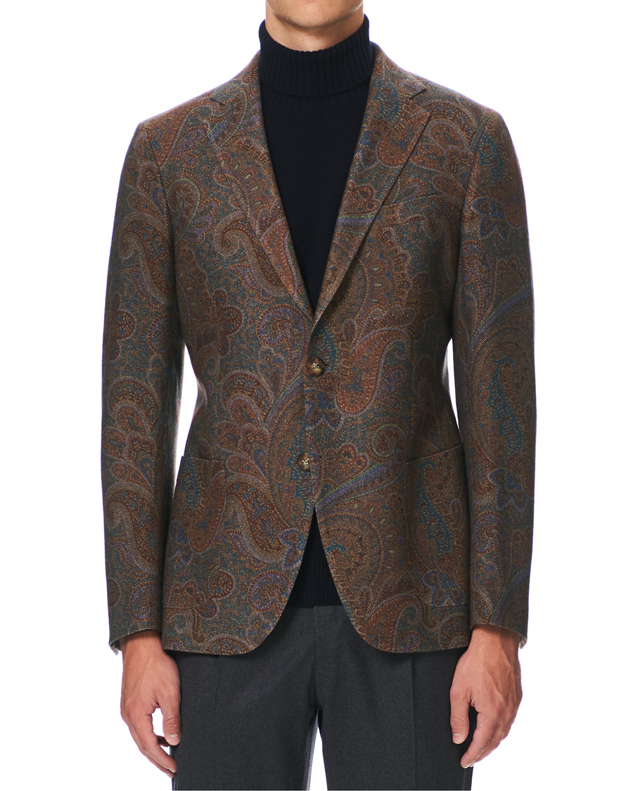 Heren | Blazers | Etro | Cashmere Paisley Blazer Brown