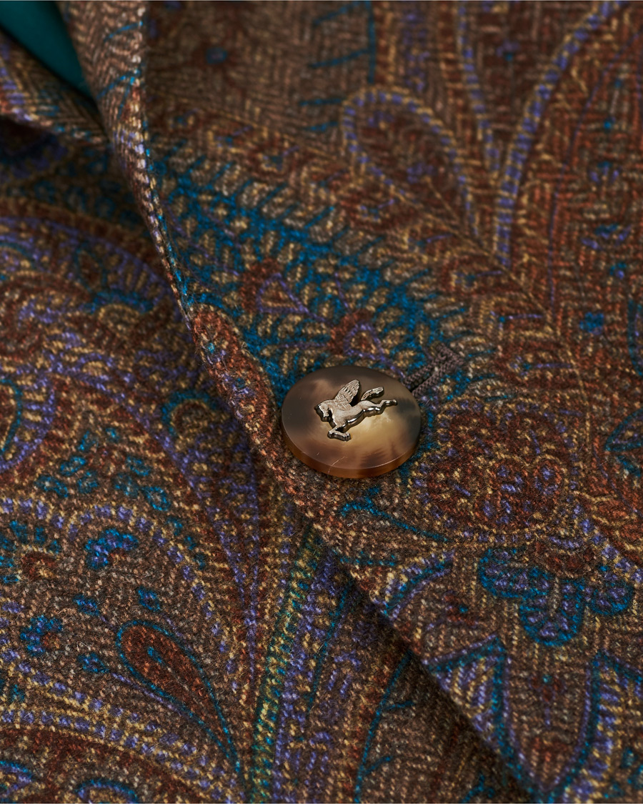 Heren | Blazers | Etro | Cashmere Paisley Blazer Brown