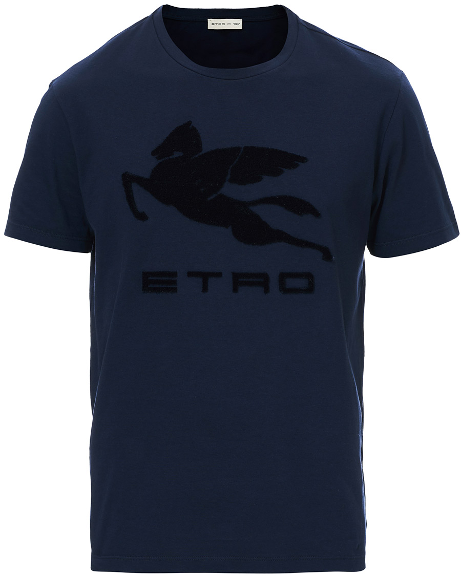 Homme | T-shirts | Etro | Pegasus Logo T-Shirt Navy