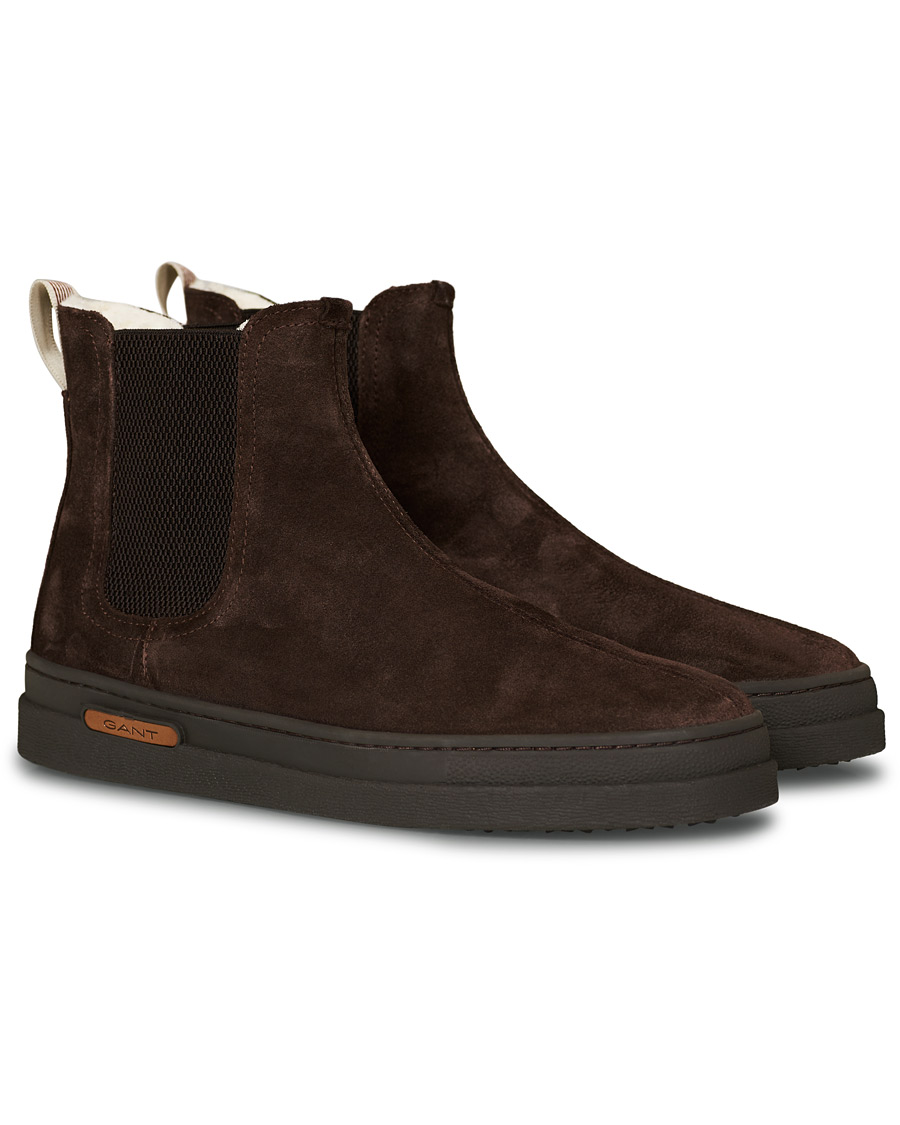 Heren | GANT Cloyd Shearling Chelsea Boot Dark Brown Suede | GANT | Cloyd Shearling Chelsea Boot Dark Brown Suede