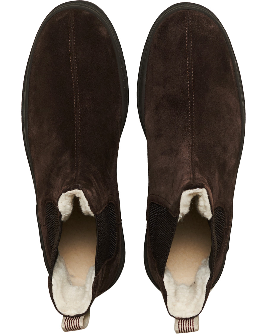 Heren | GANT Cloyd Shearling Chelsea Boot Dark Brown Suede | GANT | Cloyd Shearling Chelsea Boot Dark Brown Suede