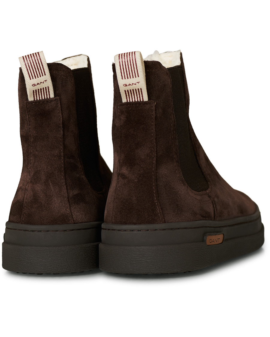 Heren | GANT Cloyd Shearling Chelsea Boot Dark Brown Suede | GANT | Cloyd Shearling Chelsea Boot Dark Brown Suede