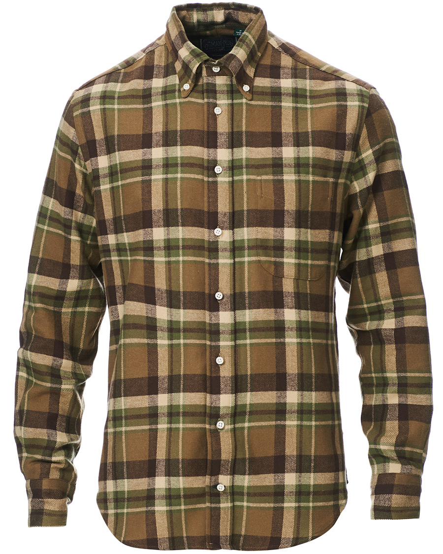 Homme | Chemises | Gitman Vintage | Button Down Country Plaid Shirt Brown/Green