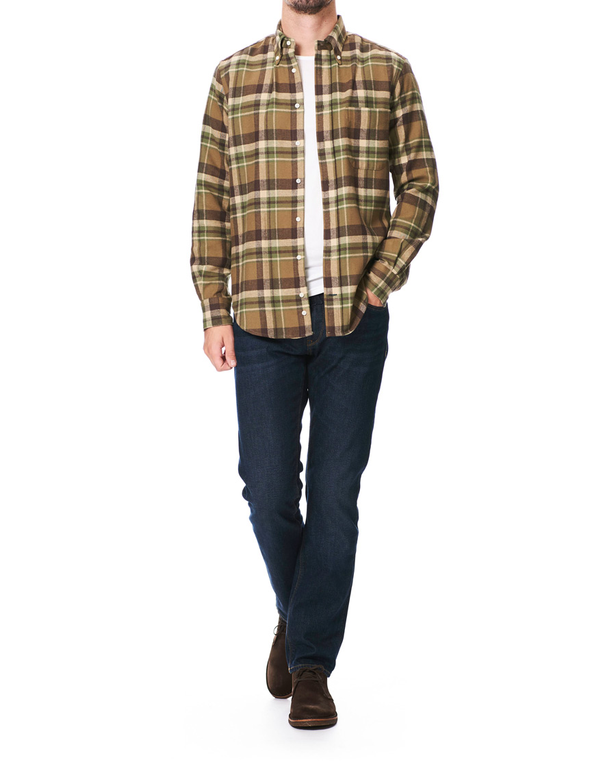Homme | Chemises | Gitman Vintage | Button Down Country Plaid Shirt Brown/Green