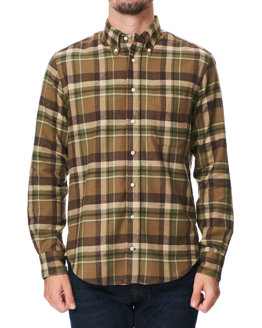 Homme | Chemises | Gitman Vintage | Button Down Country Plaid Shirt Brown/Green