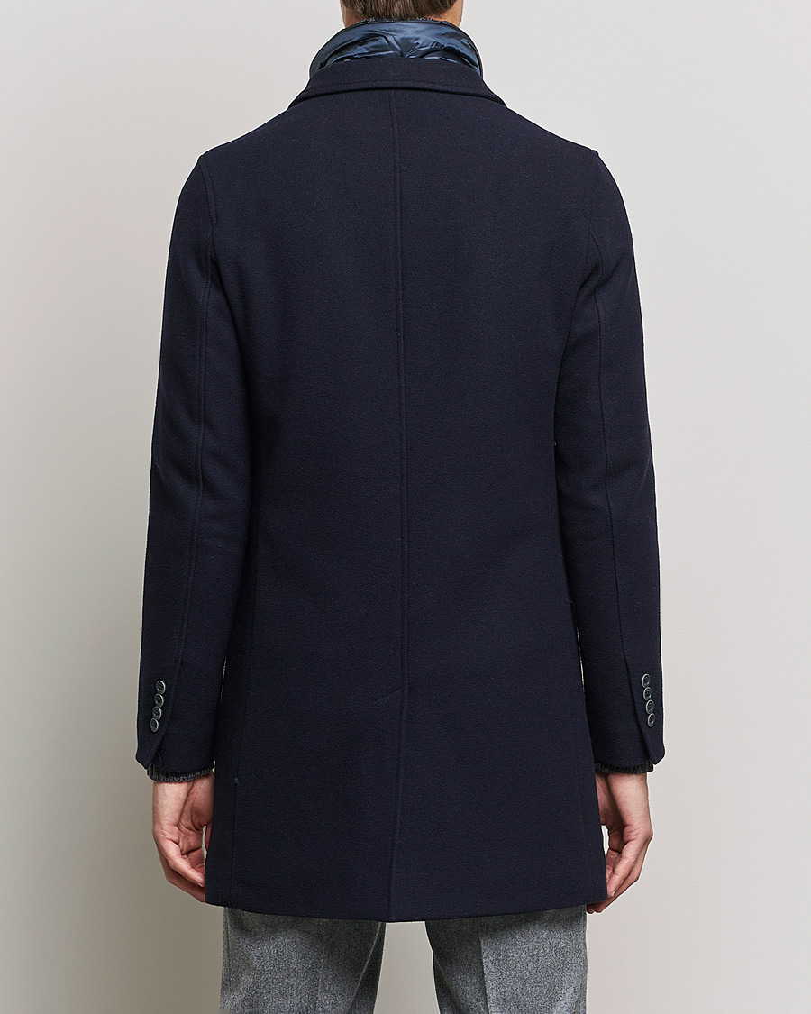 Heren | Jassen | Herno | Wool Zip Coat Navy