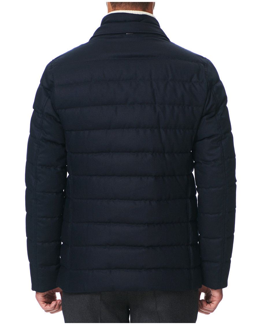 Heren | Jassen | Herno | Flannel Down Jacket Navy