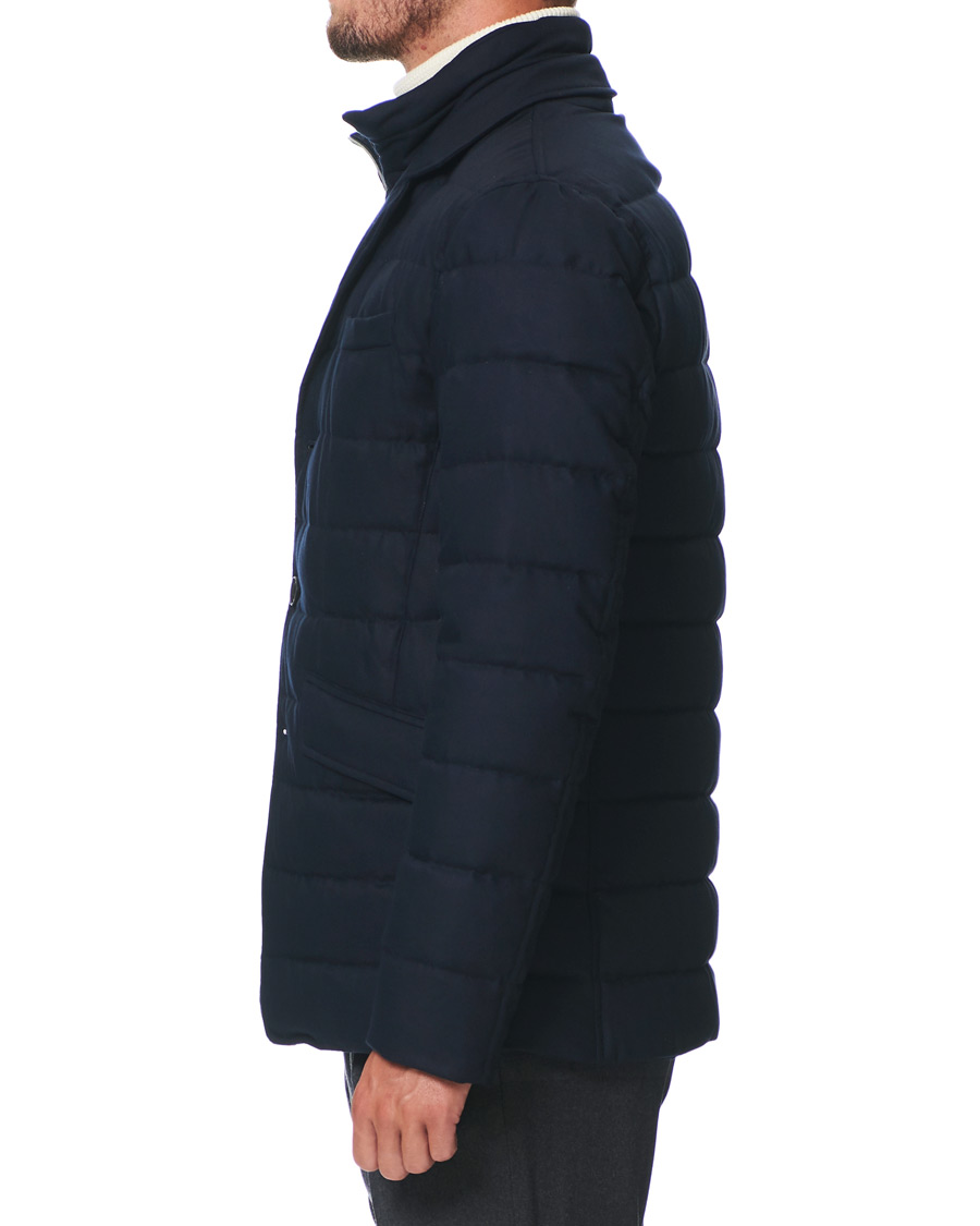 Heren | Jassen | Herno | Flannel Down Jacket Navy