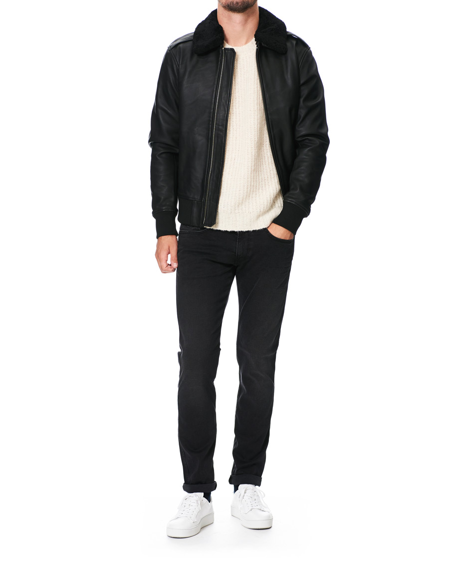 Homme | Manteaux Et Vestes | J.Lindeberg | Tarrel Shearling Leather Jacket Black