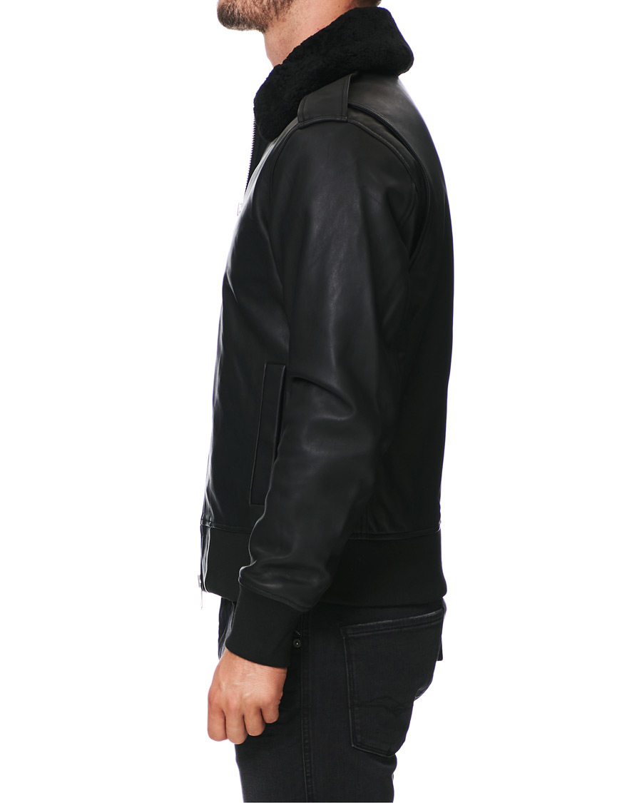 Homme | Manteaux Et Vestes | J.Lindeberg | Tarrel Shearling Leather Jacket Black