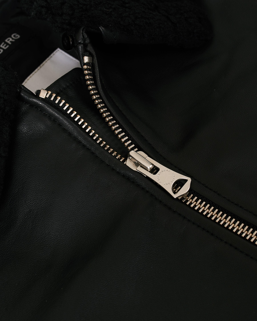 Homme | Manteaux Et Vestes | J.Lindeberg | Tarrel Shearling Leather Jacket Black