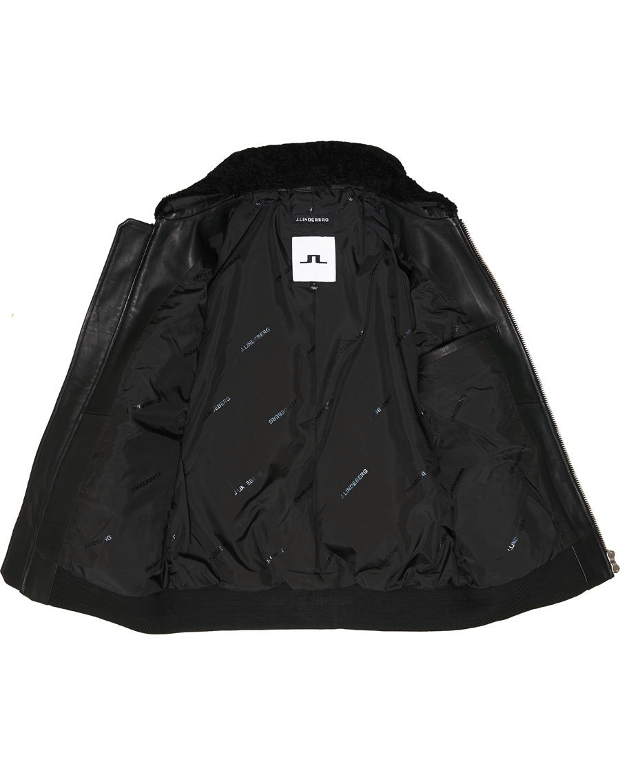 Homme | Manteaux Et Vestes | J.Lindeberg | Tarrel Shearling Leather Jacket Black