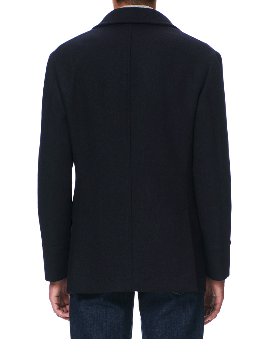Heren | Jassen | Brunello Cucinelli | Double Breasted Wool Coat Navy
