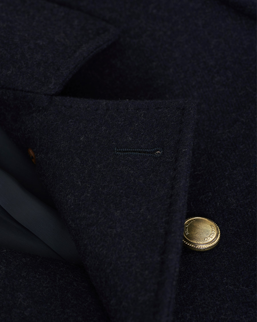 Heren | Jassen | Brunello Cucinelli | Double Breasted Wool Coat Navy