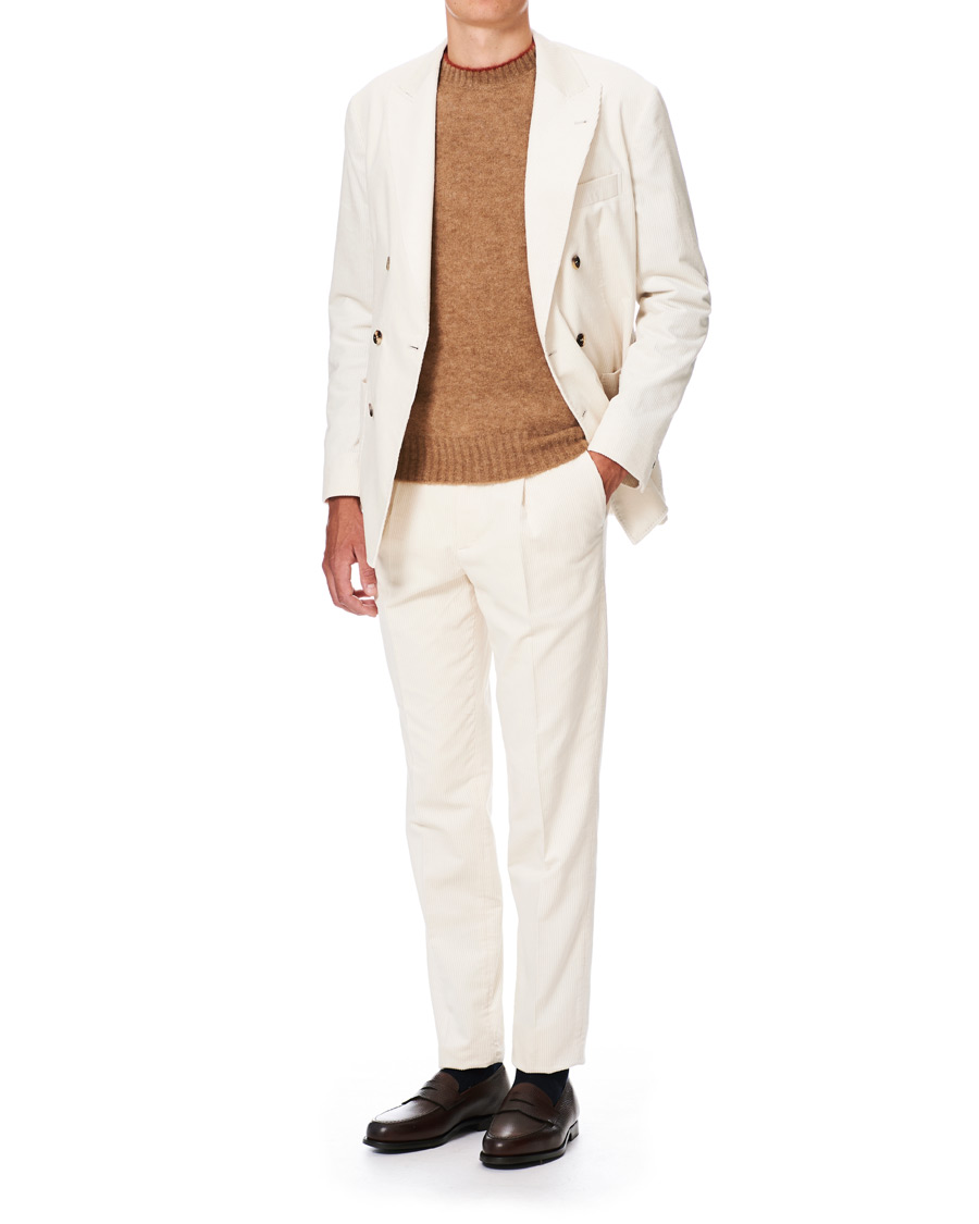 Homme | Pantalons | Brunello Cucinelli | Slim Fit Corduroy Trousers Winter White