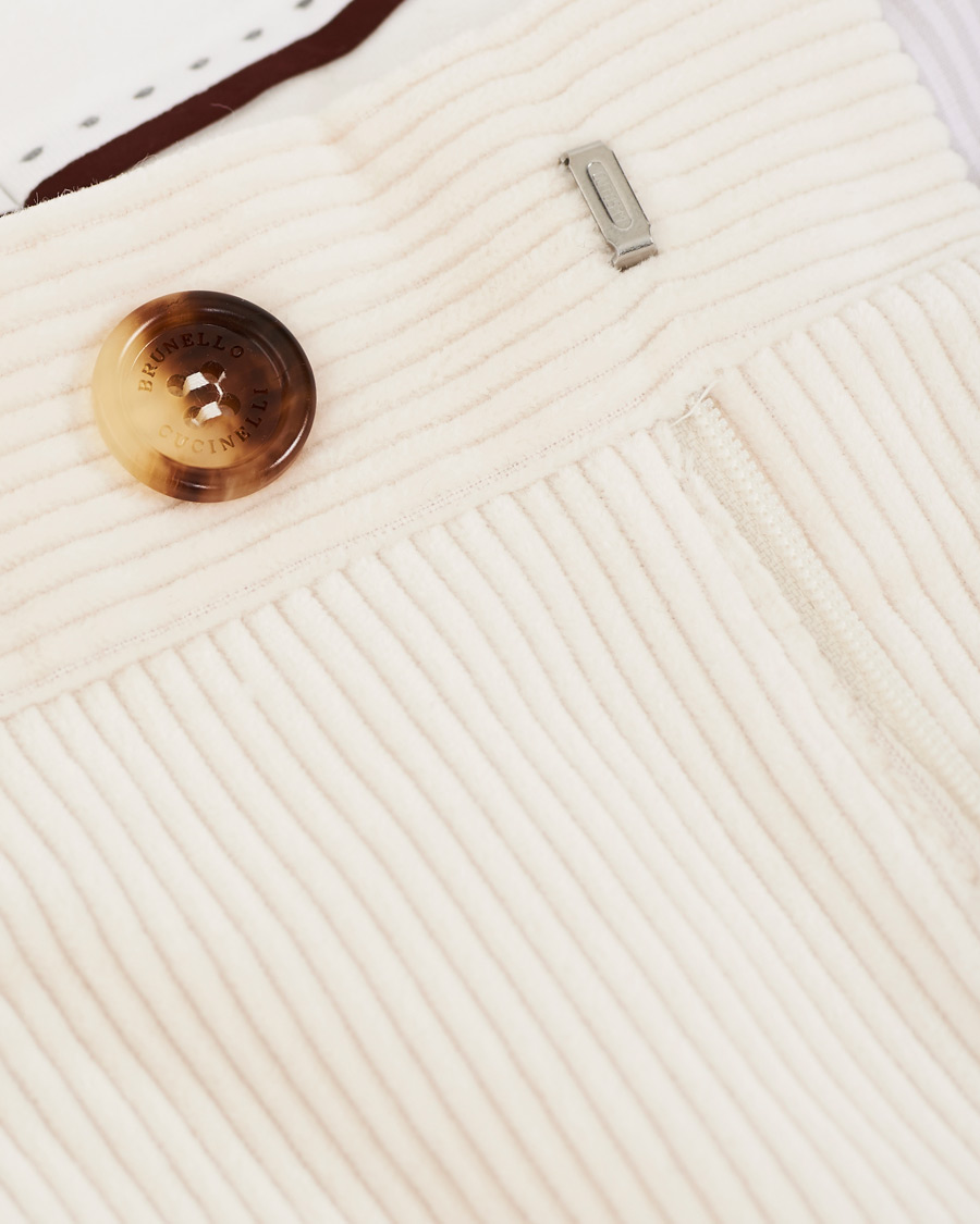 Homme | Pantalons | Brunello Cucinelli | Slim Fit Corduroy Trousers Winter White