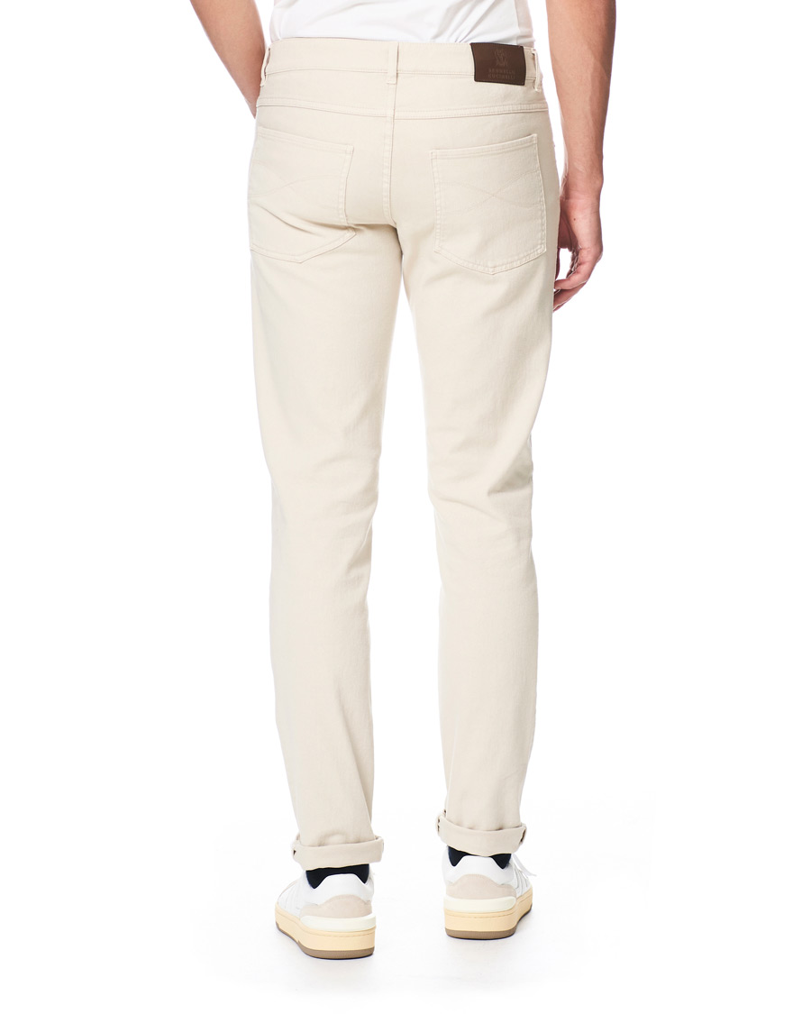 Homme | Pantalons | Brunello Cucinelli | Slim Fit 5-Pocket Twill Pants Light Beige