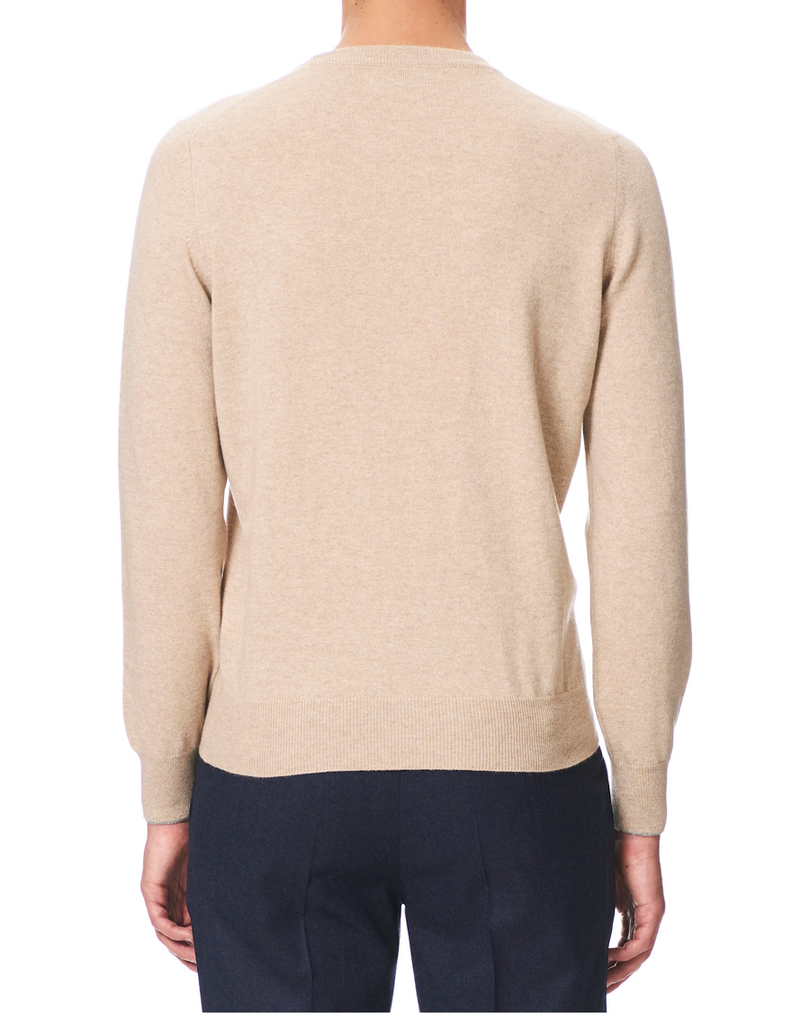 Heren | Truien | Brunello Cucinelli | Cashmere Contrast Crew Neck Sweater Beige