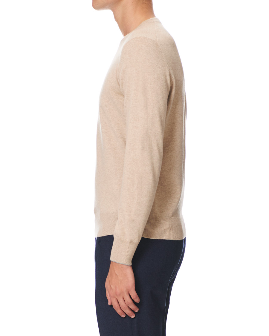 Heren | Truien | Brunello Cucinelli | Cashmere Contrast Crew Neck Sweater Beige
