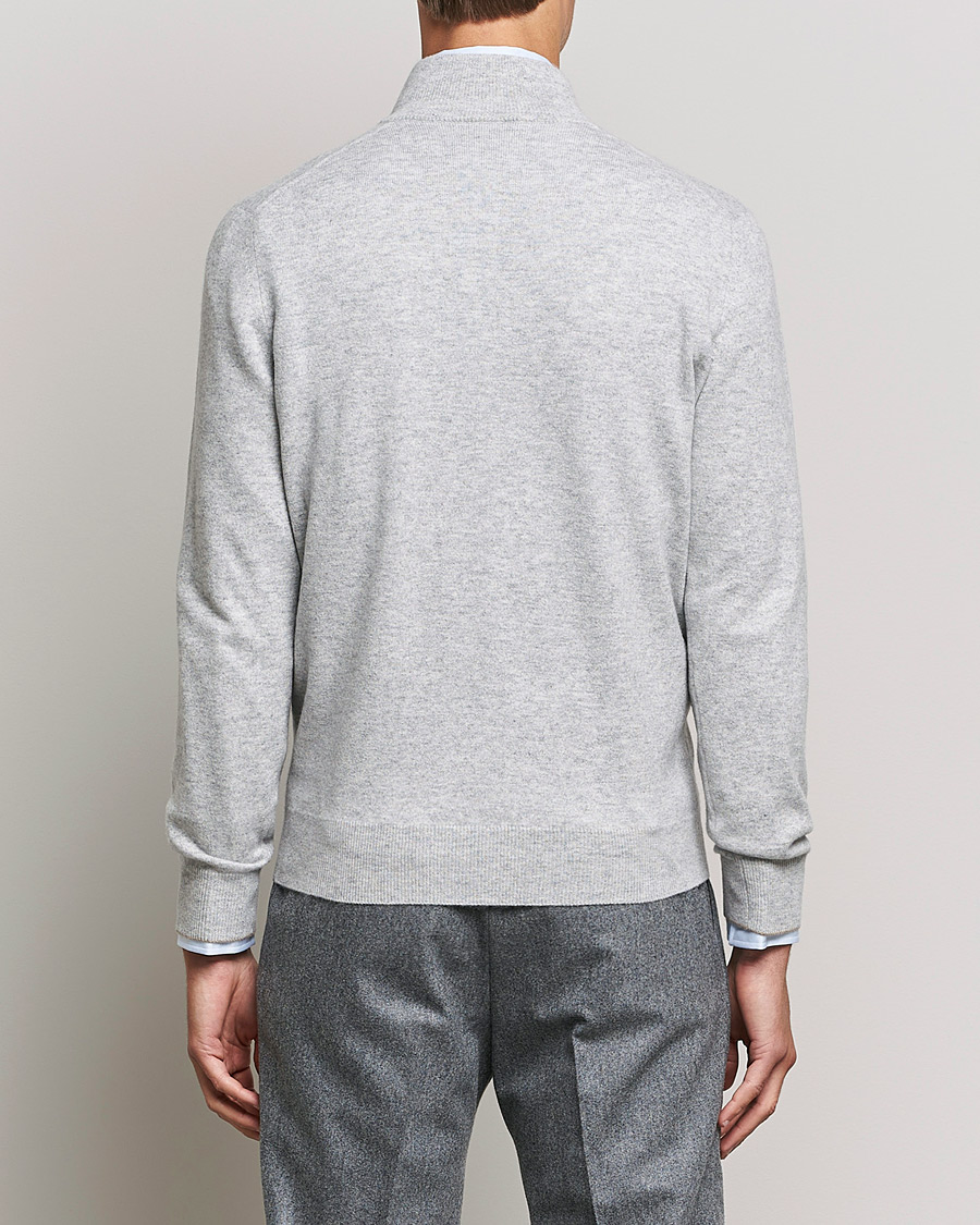Homme | Pulls Et Tricots | Brunello Cucinelli | 2 Ply Cashmere Half Zip Light Grey
