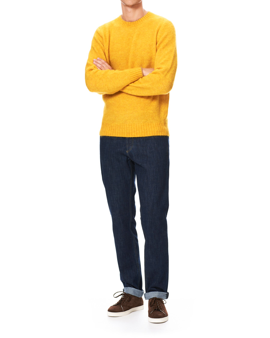 Homme | Pulls Et Tricots | Brunello Cucinelli | Soft Mohair Crew Neck Sweater Yellow