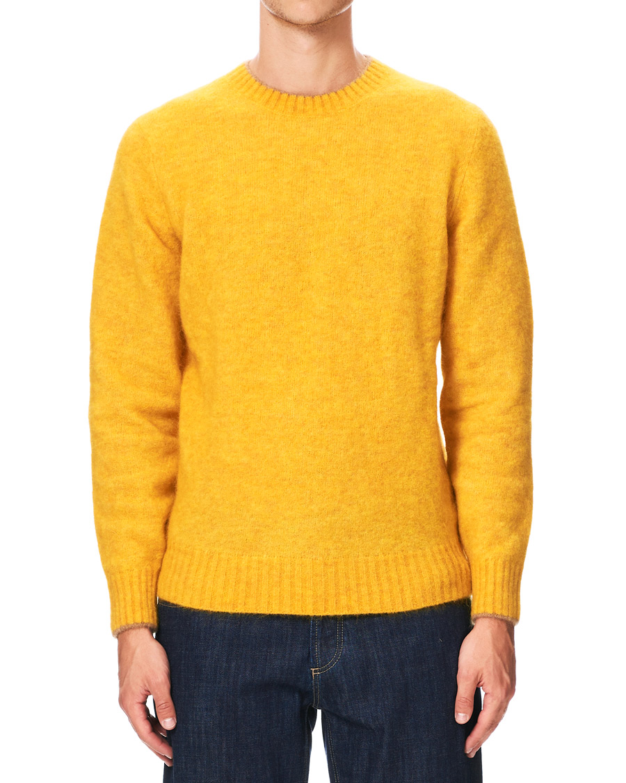 Homme | Pulls Et Tricots | Brunello Cucinelli | Soft Mohair Crew Neck Sweater Yellow