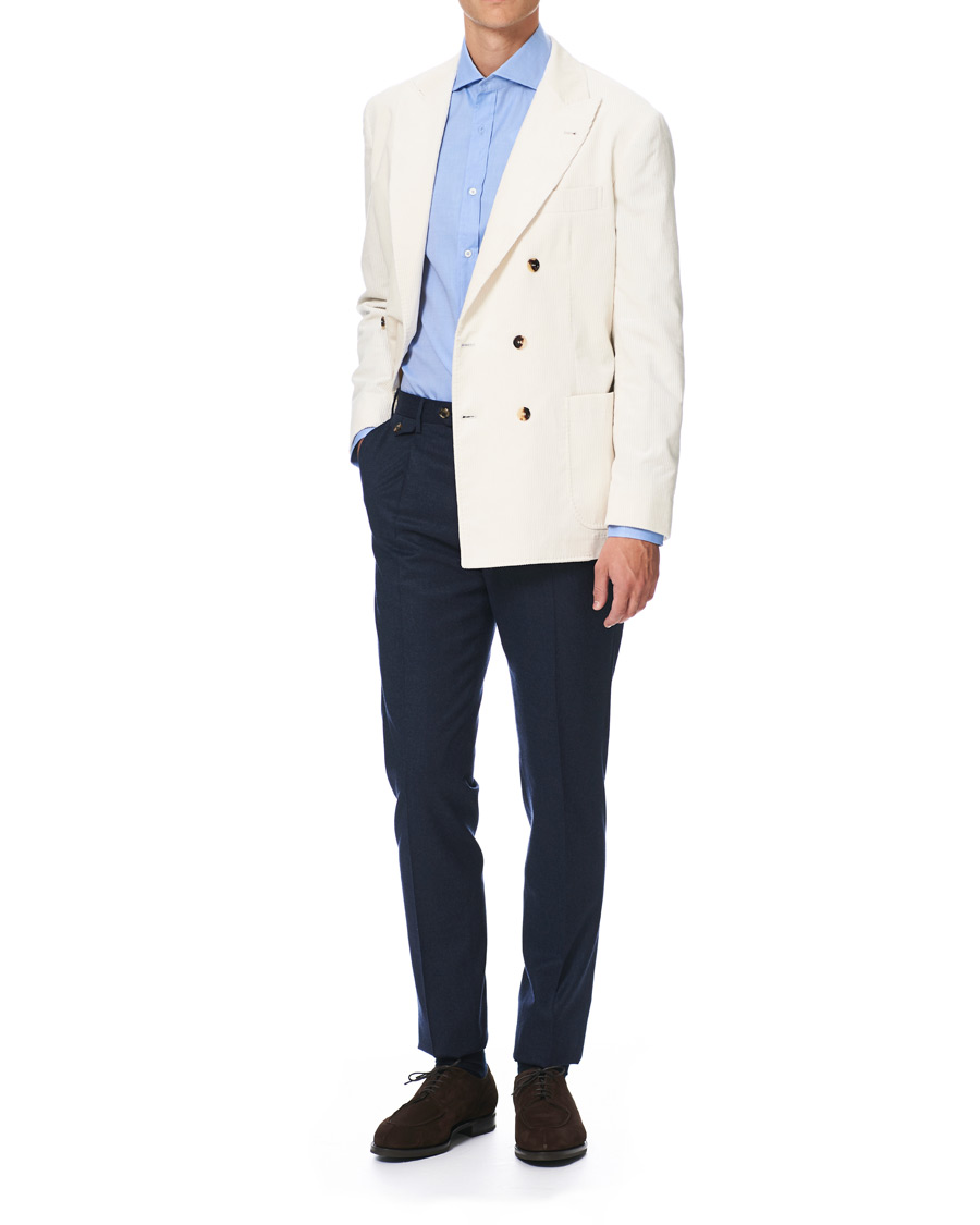 Homme | Chemises | Brunello Cucinelli | Slim Fit Twill Shirt Blue