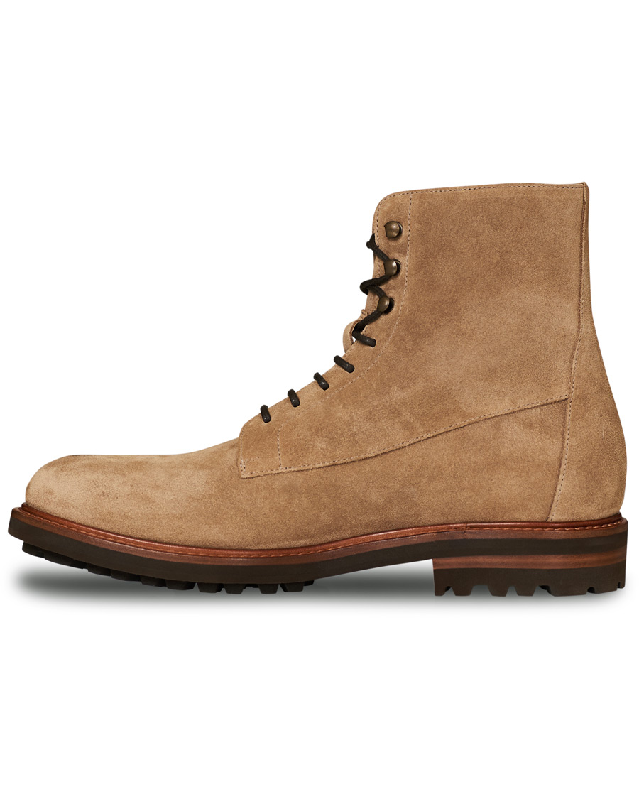 Heren | Brunello Cucinelli Plain Toe Leather Boot Sand Suede | Brunello Cucinelli | Plain Toe Leather Boot Sand Suede