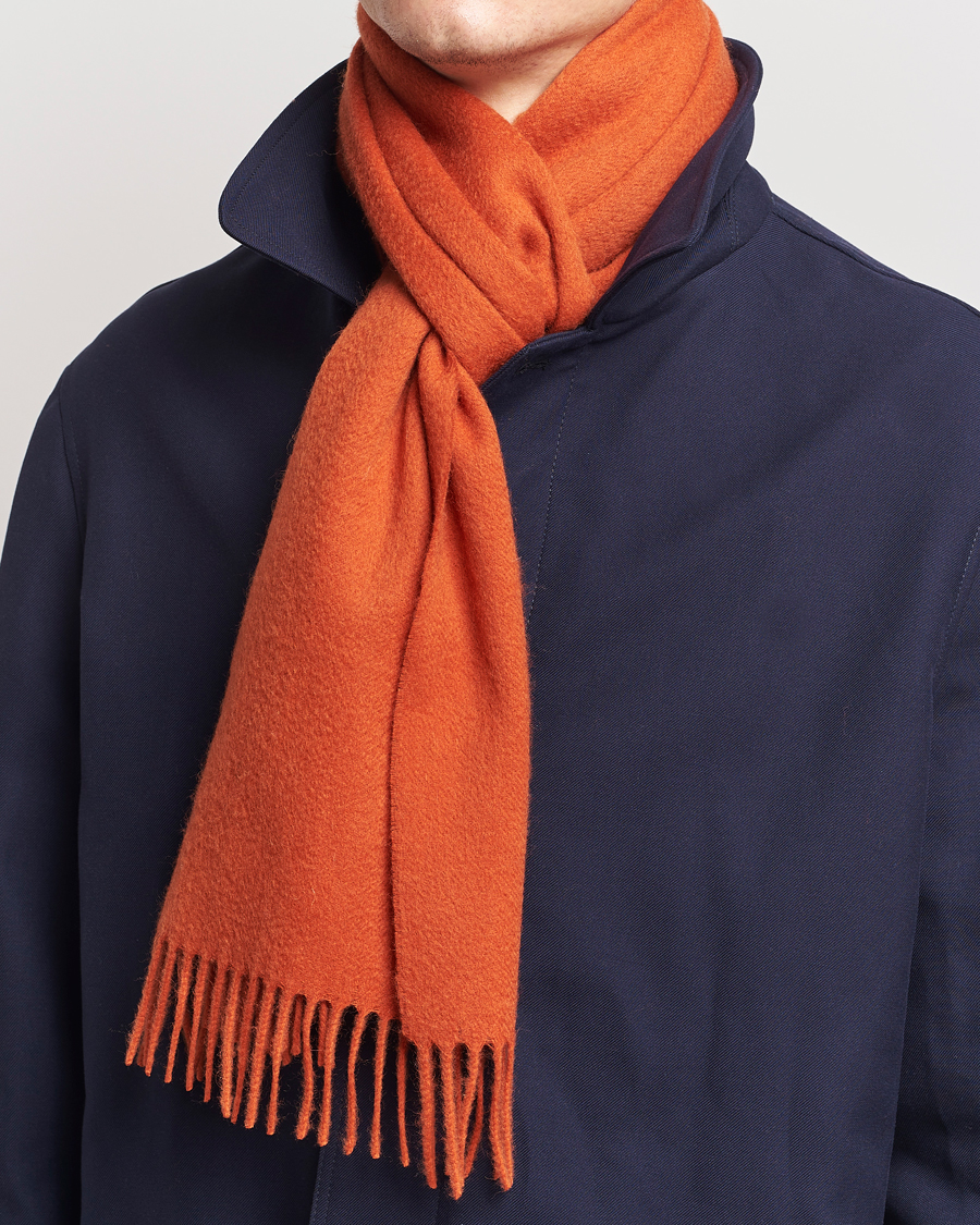 Homme | Amanda Christensen Merino Wool Scarf Orange | Amanda Christensen | Merino Wool Scarf Orange