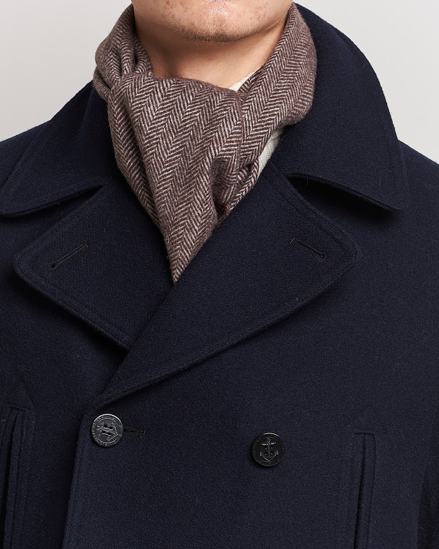 Homme | Amanda Christensen Merino Wool Herringbone Brown | Amanda Christensen | Merino Wool Herringbone Brown