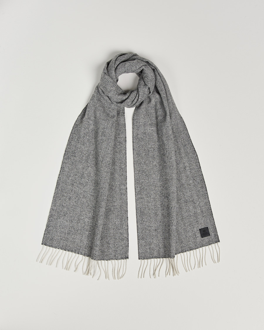 Homme | Amanda Christensen Merino Wool Herringbone Light Grey Melange | Amanda Christensen | Merino Wool Herringbone Light Grey Melange