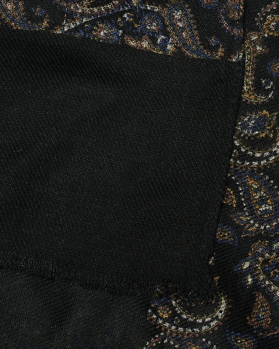 Homme | Amanda Christensen Paisley Printed Scarf Black | Amanda Christensen | Paisley Printed Scarf Black