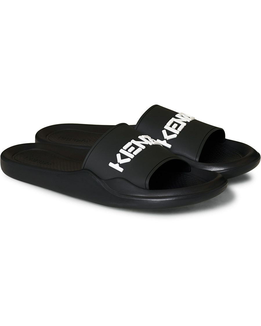 Homme | KENZO Pool Mules Logo Black | KENZO | Pool Mules Logo Black
